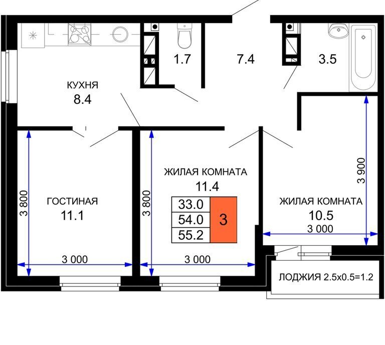 квартира г Краснодар р-н Прикубанский ЖК «Дыхание» фото 1