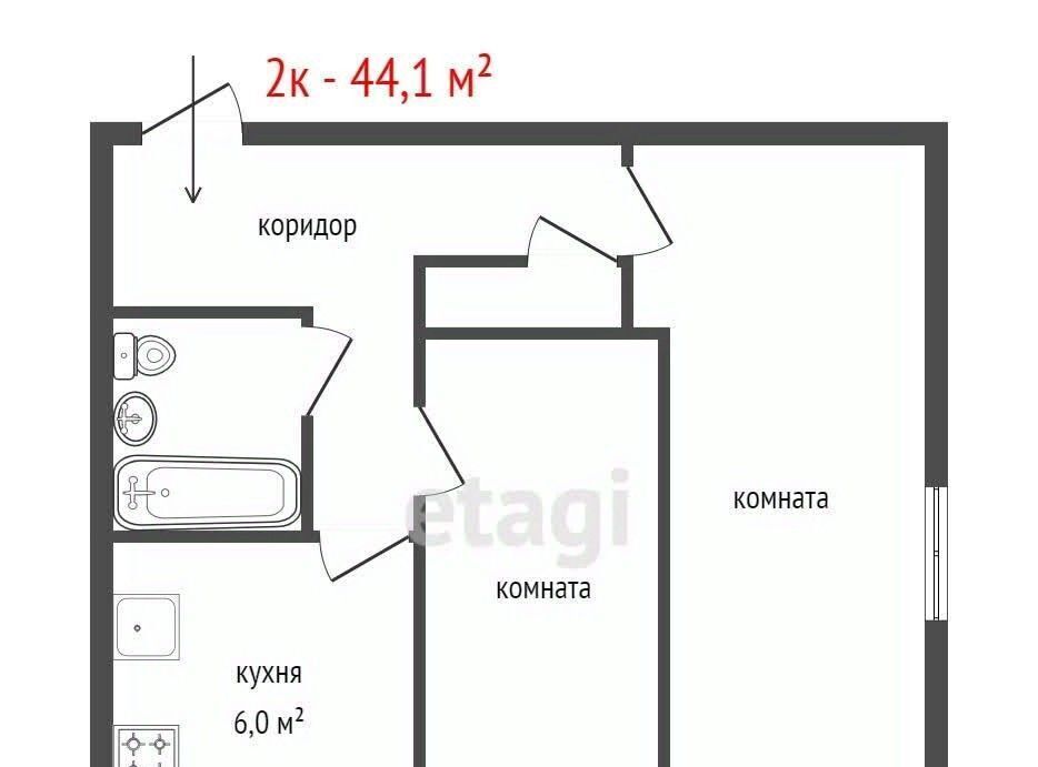 квартира г Екатеринбург Уралмаш ул. 22-го Партсъезда, 19 фото 19