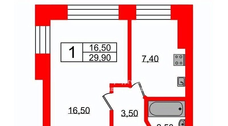 квартира г Санкт-Петербург п Понтонный ул Южная 15 метро Рыбацкое фото 2