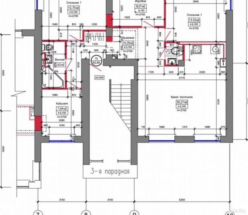 квартира г Санкт-Петербург метро Проспект Просвещения ш Выборгское 156к/2 округ Шувалово-Озерки фото 16