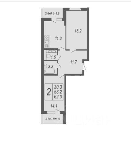 квартира г Краснодар р-н Прикубанский б-р Адмиралтейский 3/3 фото 5