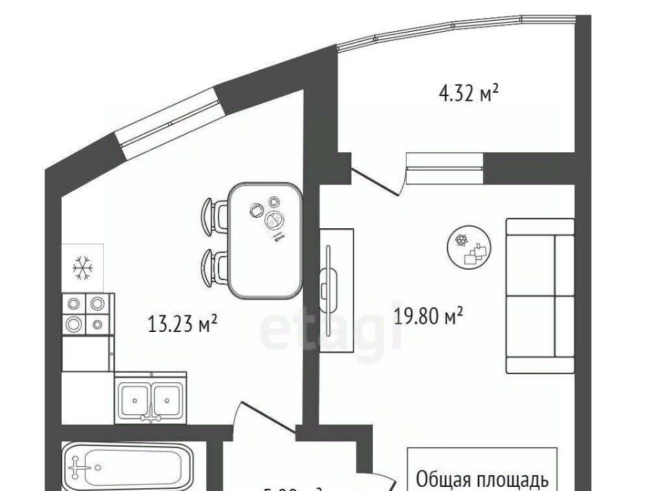 квартира г Новосибирск мкр Закаменский Берёзовая роща 11 фото 8