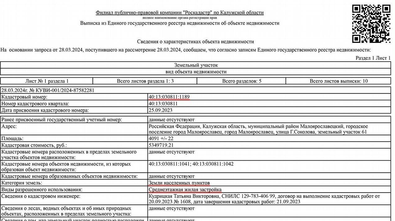 земля р-н Малоярославецкий г Малоярославец ул. Григория Соколова, 61 фото 8