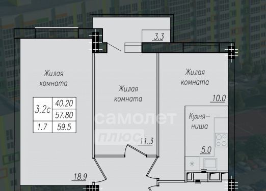 квартира г Курск р-н Сеймский ул Энгельса 156 фото 2