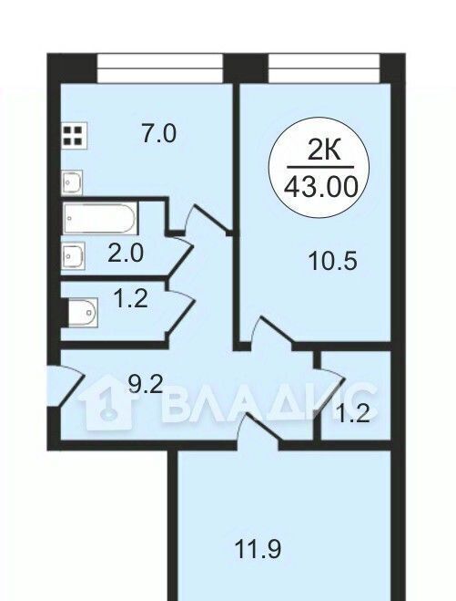 квартира г Владимир р-н Октябрьский ул Молодёжная 5 фото 2