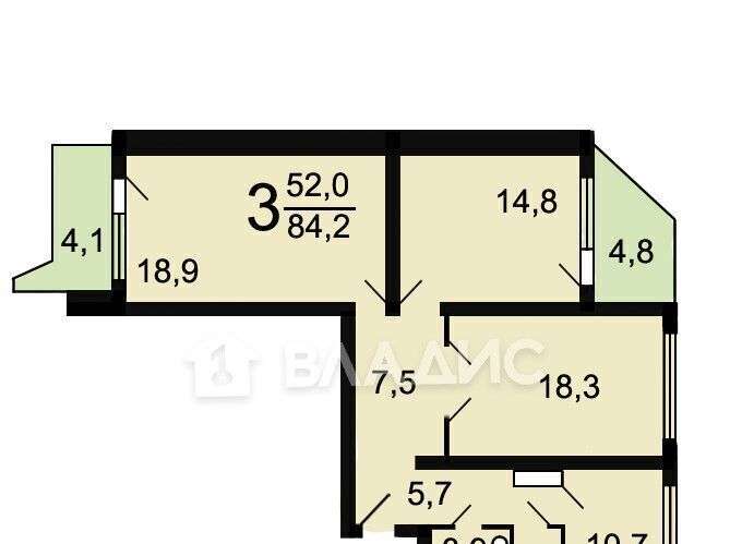 квартира г Москва метро Братиславская б-р Перервинский 21к/3 муниципальный округ Марьино фото 2