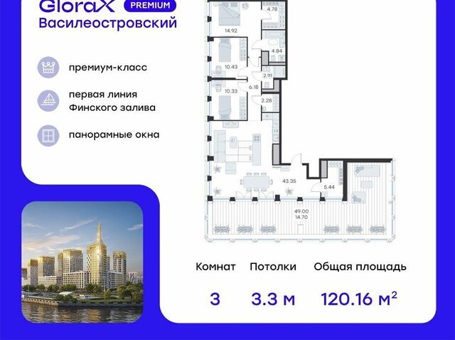 метро Приморская дом 10 ЖК «GloraX Premium Василеостровский» Морской округ фото