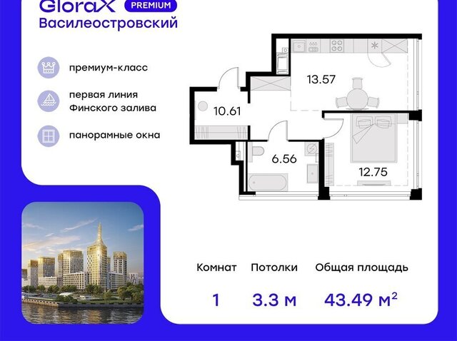 метро Приморская дом 10 ЖК «GloraX Premium Василеостровский» Морской округ фото