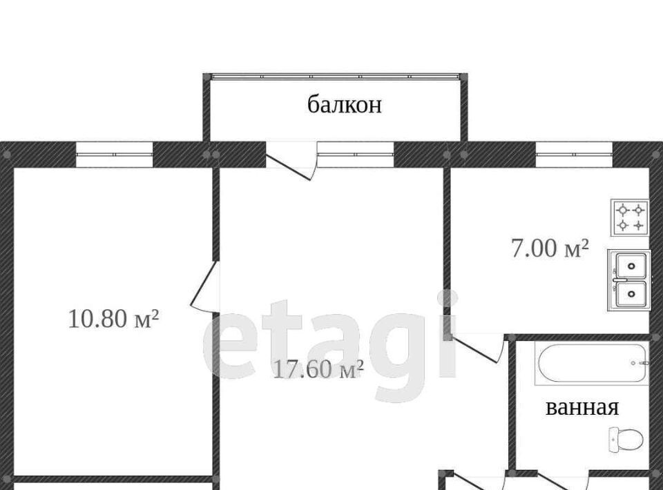 квартира г Калуга р-н Октябрьский ш Грабцевское 60 фото 2