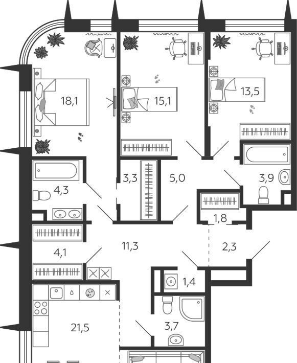 квартира г Москва метро Технопарк ЖК Шагал 2-я оч., к 1. 2 фото 1