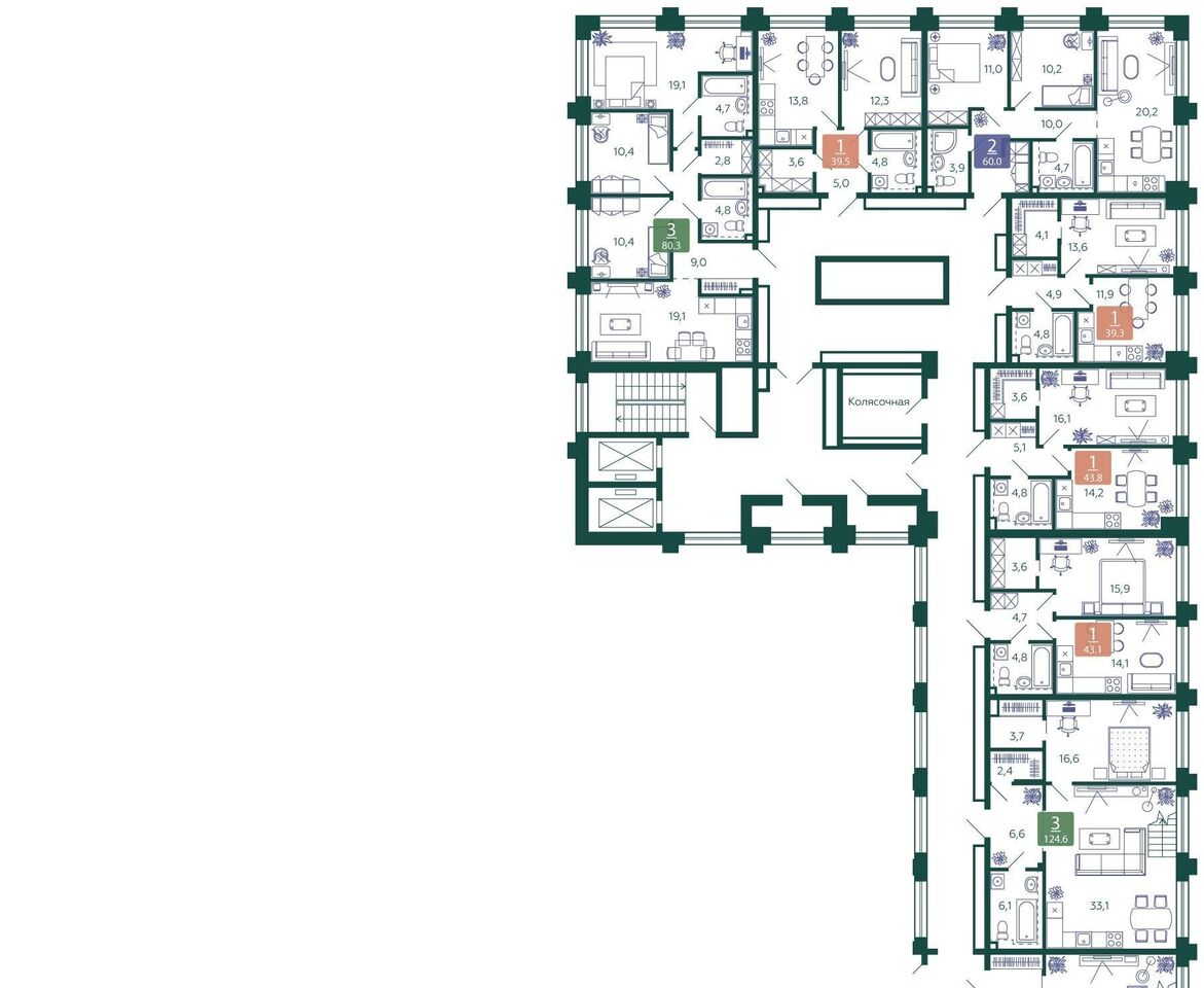 квартира г Москва метро ЗИЛ ЖК Шагал 1-я оч., к 13 фото 2