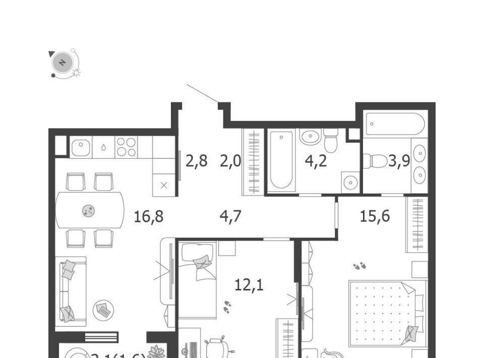 квартира г Москва ЮАО ЖК Шагал 3-я оч., к 9 фото 1