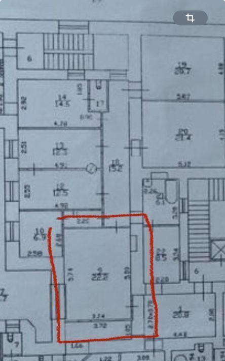 комната г Санкт-Петербург метро Василеостровская ул 12-я линия 21 округ № 7 фото 21