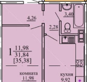 квартира г Челябинск р-н Центральный ул Университетская Набережная 159 фото 8