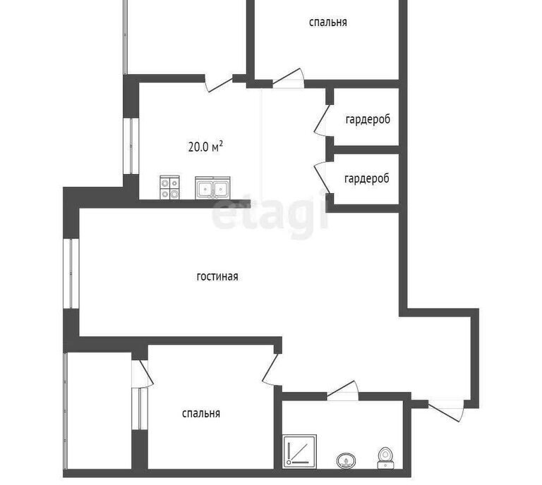 квартира г Краснодар р-н Прикубанский мкр Любимово 2/1 фото 1