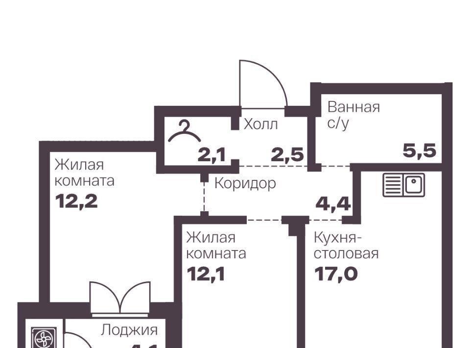 квартира г Челябинск р-н Тракторозаводский пр-кт Ленина 19в фото 1