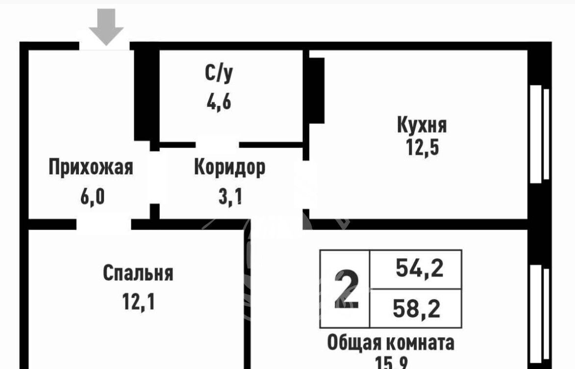 квартира г Барнаул р-н Индустриальный ул им В.Т.Христенко 3 фото 2