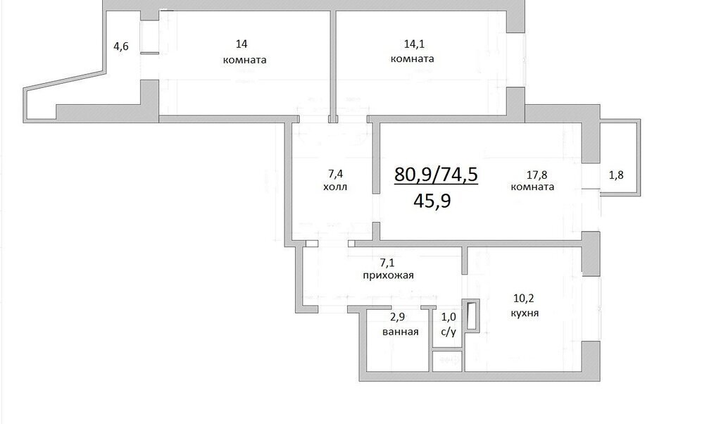 квартира г Москва метро Озерная ул Никулинская 15к/3 муниципальный округ Тропарёво-Никулино фото 25