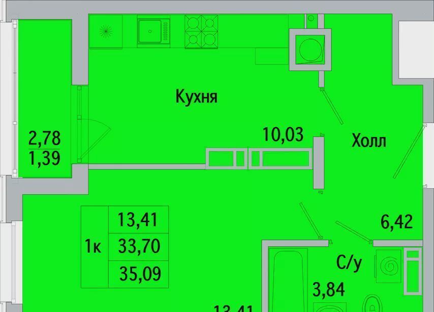 квартира г Батайск ул Ушинского 29а ЖК Пальмира 2.0 корп. 2 фото 10