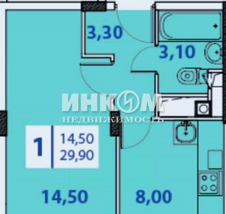 квартира городской округ Солнечногорск д Брёхово ЖК «Митино Дальнее» 11 Зеленоград — Крюково, Химки городской округ фото 8