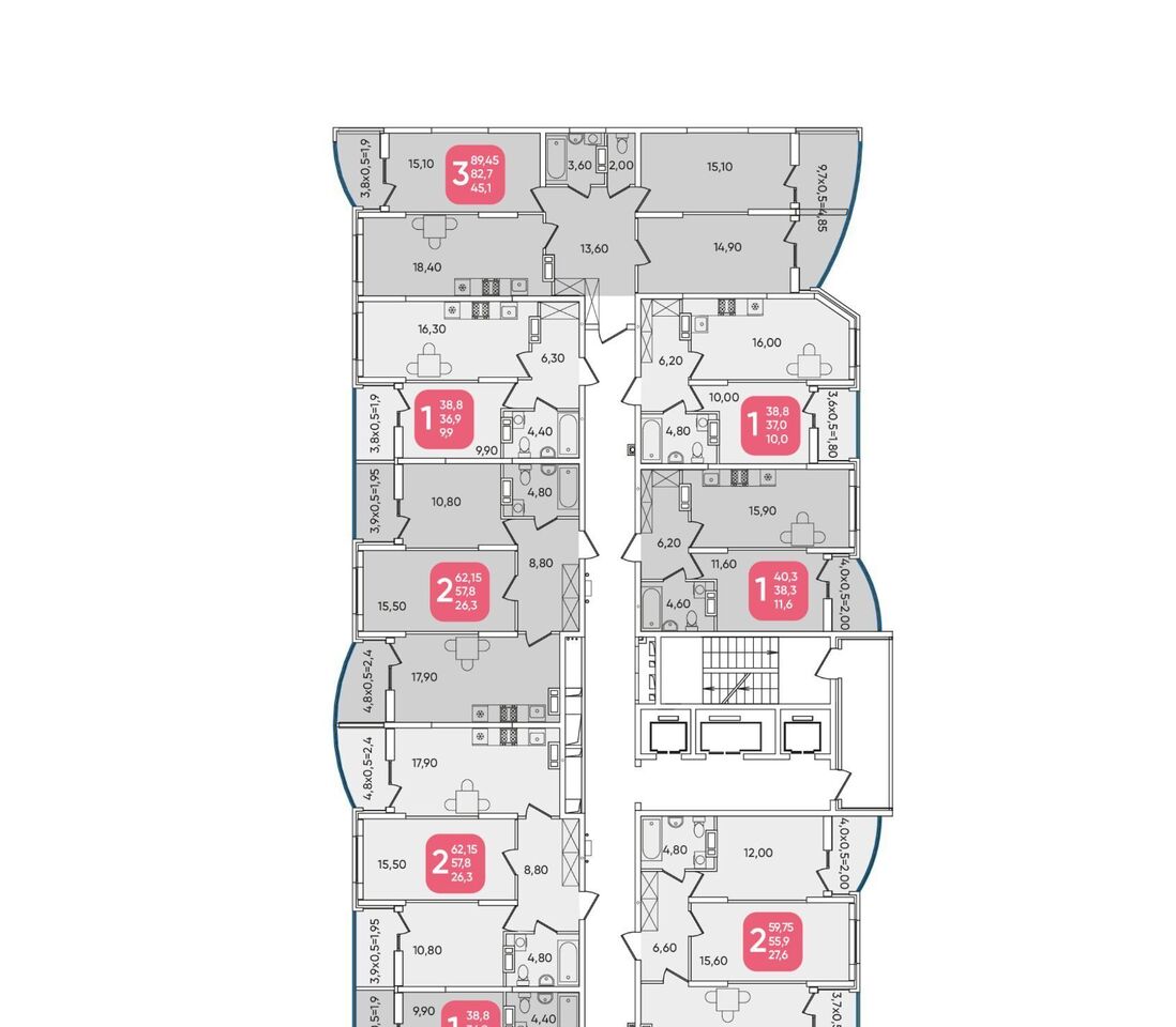 квартира г Краснодар р-н Прикубанский мкр Любимово 10 фото 2