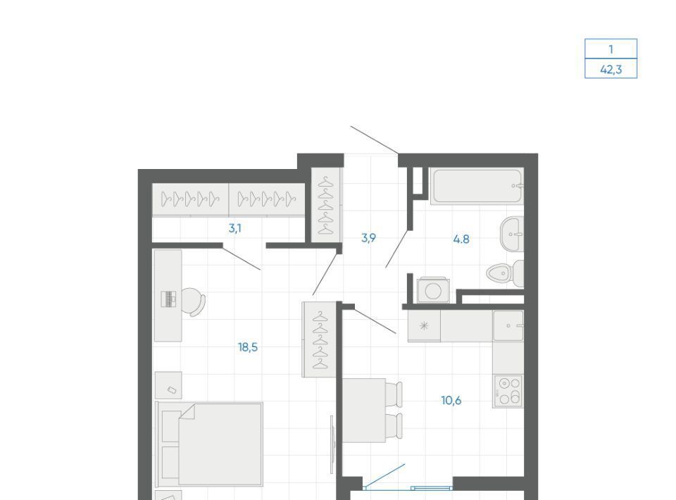 квартира г Екатеринбург Чкаловская 12-й кв-л, 6, Академический мкр фото 1