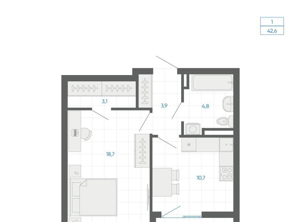 квартира г Екатеринбург Чкаловская 12-й кв-л, 6, Академический мкр фото 1