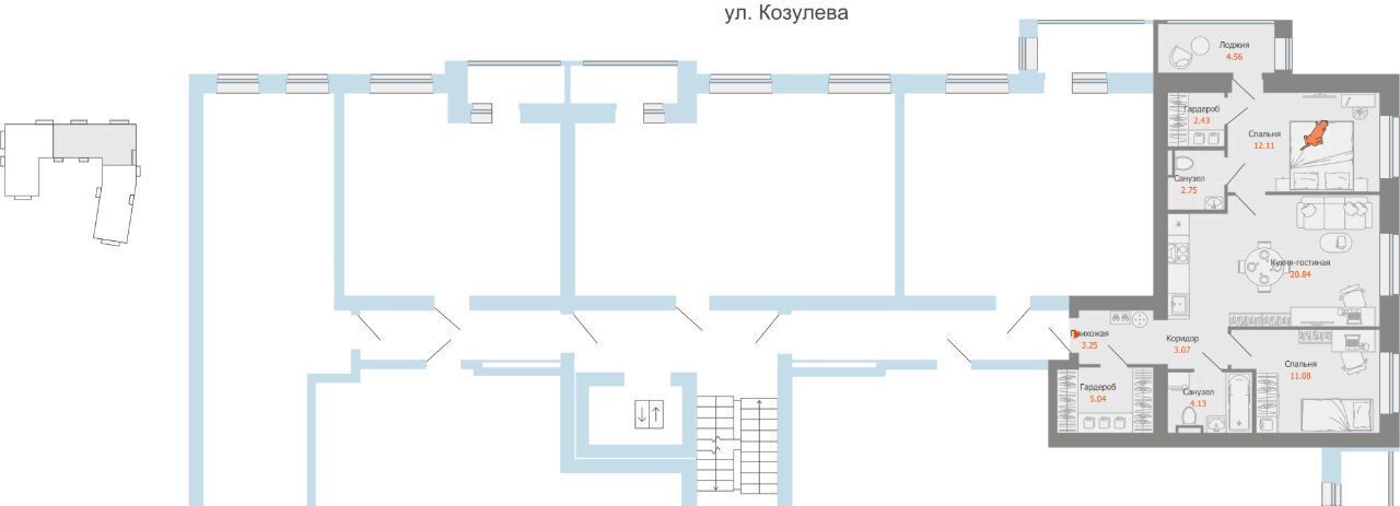 квартира г Киров р-н Ленинский Знак жилой комплекс фото 2