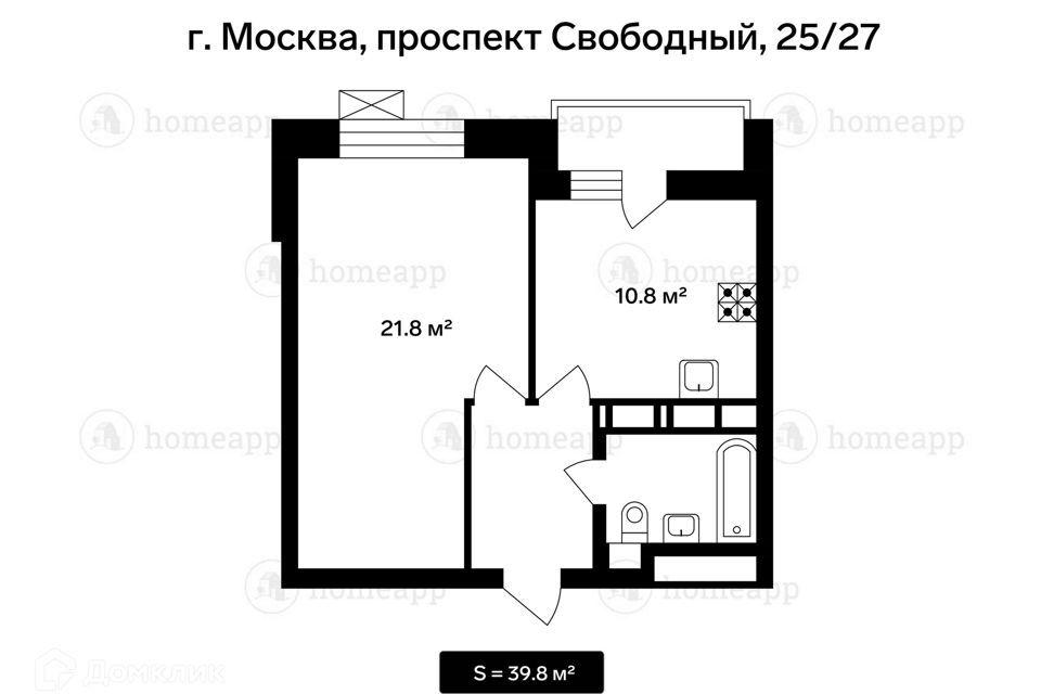 квартира г Москва пр-кт Свободный 25/27 Восточный административный округ фото 2