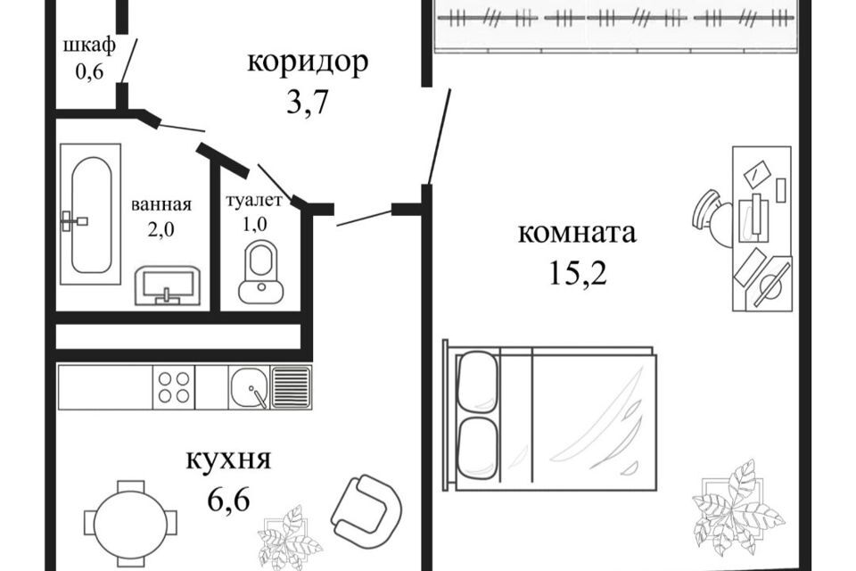 квартира г Санкт-Петербург ул Тельмана 28 пр-кт Дальневосточный Невский, 46 фото 2