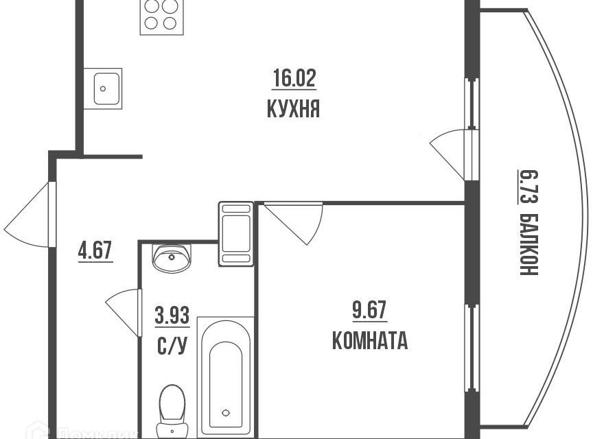 квартира г Кудрово Северное Кудрово пр-кт Строителей 5/1 ЖК iD Kudrovo Заневское городское поселение фото 5