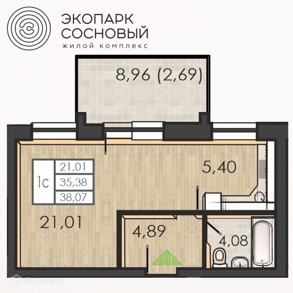 квартира г Пермь гск ГСК 14 Борцов Революции 1а/7 Пермь городской округ фото 1