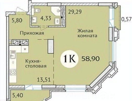 квартира г Новосибирск Заельцовская ул Дуси Ковальчук 248/1 фото 4