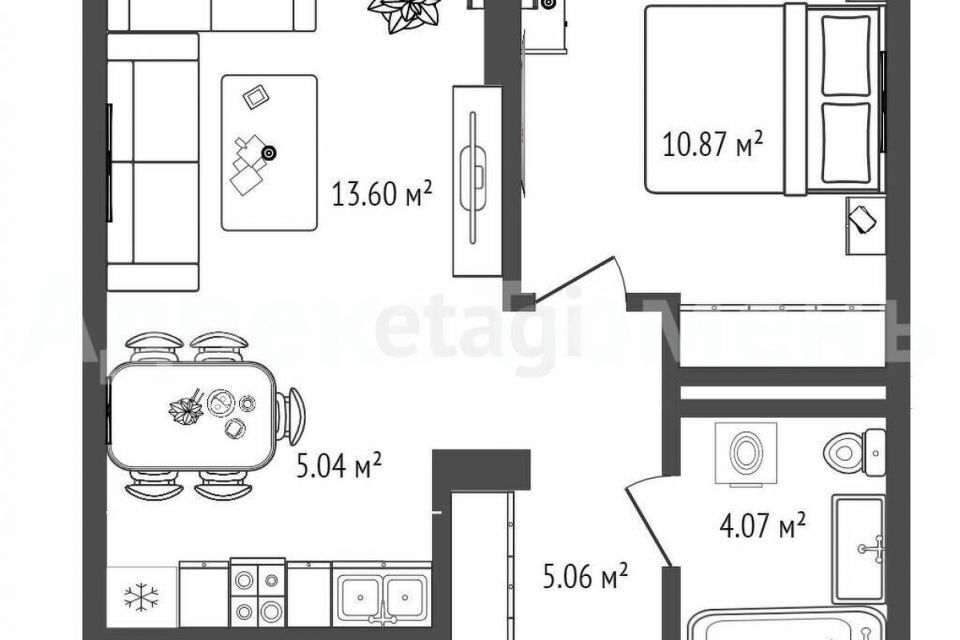 квартира г Тюмень ул Тимофея Чаркова 87 микрорайон «Звездный» Тюмень городской округ фото 10