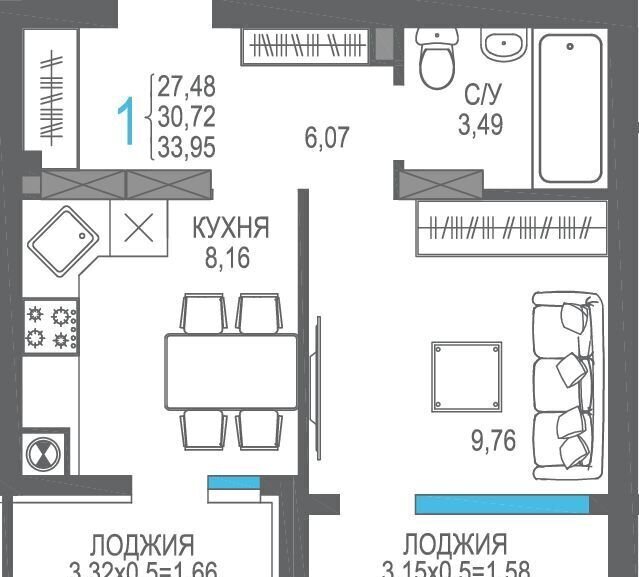 квартира г Алушта ул Багликова 8 ЖК «На Фонтанке» фото 1