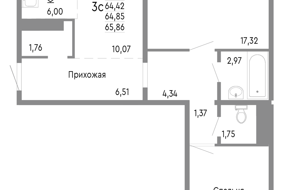 квартира г Челябинск р-н Советский Челябинский городской округ фото 1