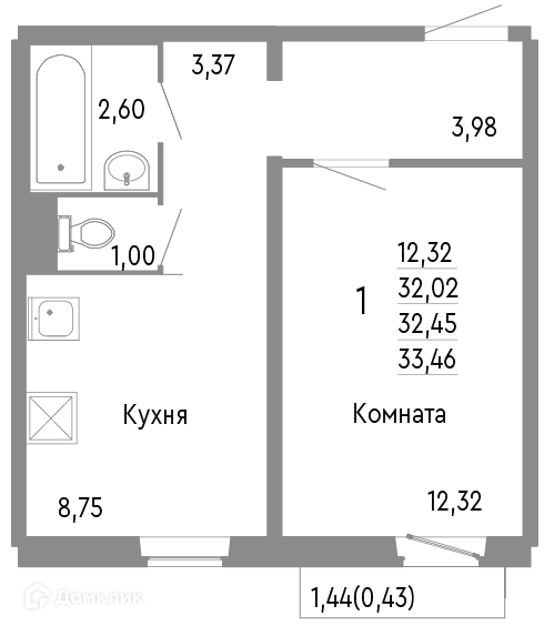 квартира г Челябинск р-н Советский Челябинский городской округ фото 1