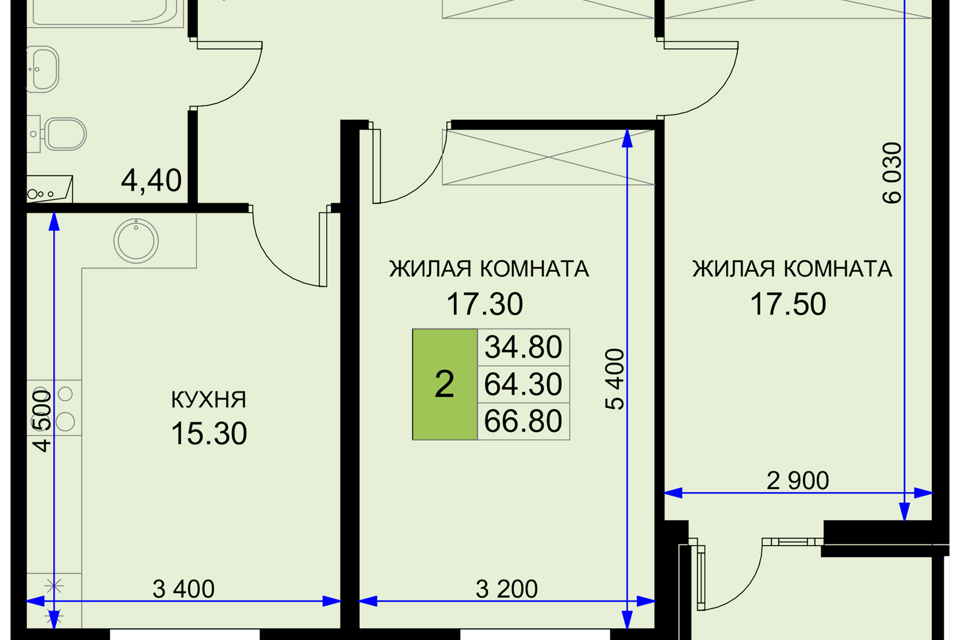 квартира р-н Динской п Южный ул Казачья 4/1 Южно-Кубанское сельское поселение фото 1