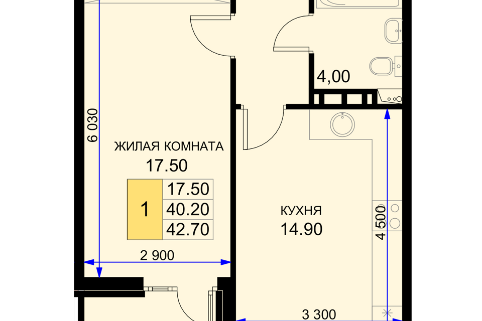 квартира р-н Динской п Южный ул Казачья 4/1 Южно-Кубанское сельское поселение фото 1