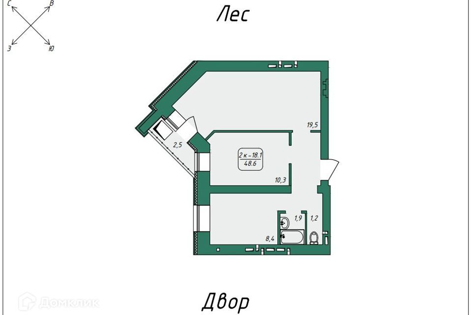 квартира г Томск р-н Советский пер Нижний 51 Томск городской округ фото 1