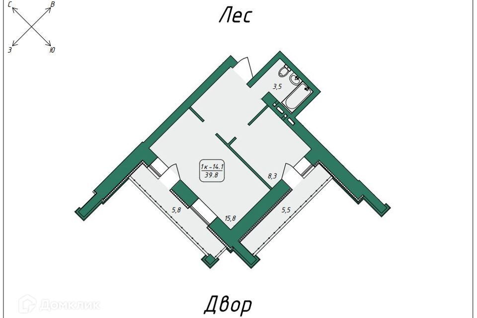 квартира г Томск р-н Советский пер Нижний 51 Томск городской округ фото 1