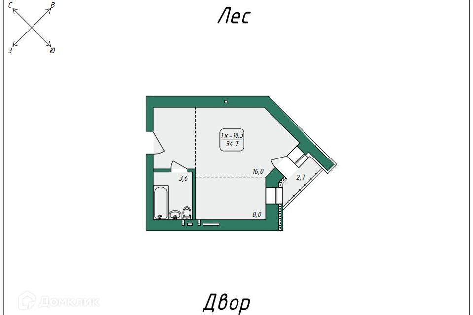 квартира г Томск р-н Советский пер Нижний 51 Томск городской округ фото 1