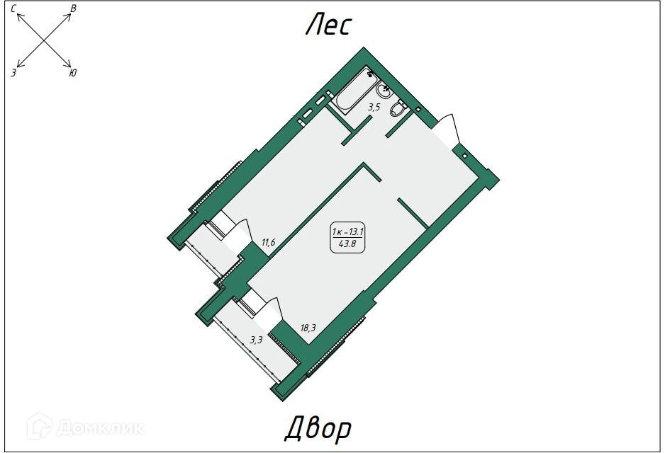 квартира г Томск р-н Советский пер Нижний 51 Томск городской округ фото 1