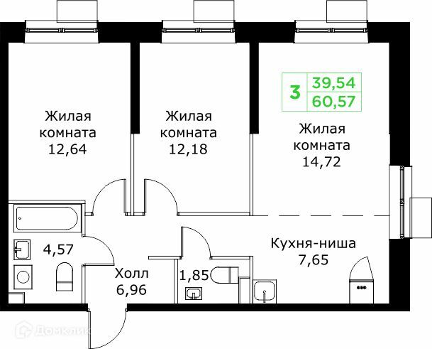 квартира г Мытищи Строящийся жилой дом, Мытищи городской округ фото 1