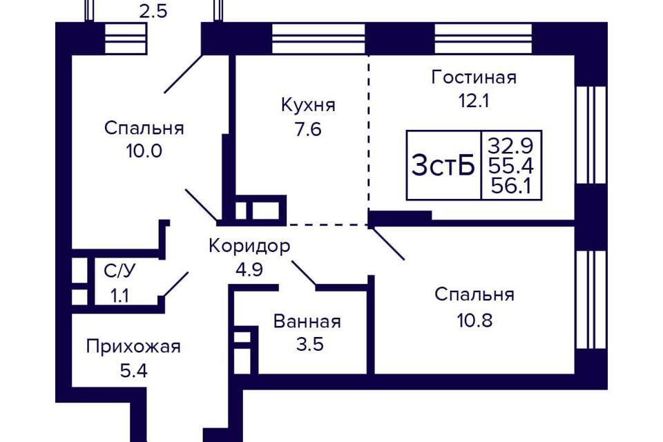 квартира г Новосибирск р-н Октябрьский ул Грибоедова 1 Новосибирск городской округ фото 1