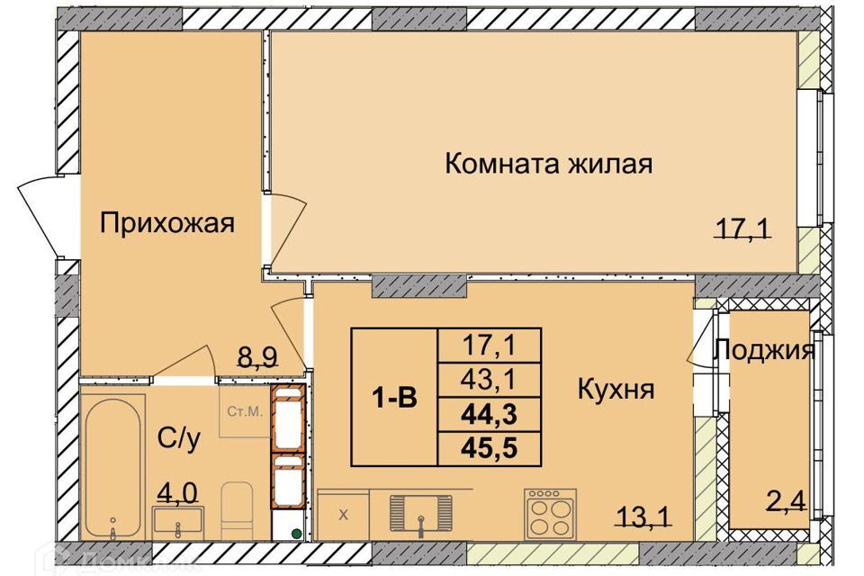 квартира г Нижний Новгород р-н Советский Нижний Новгород городской округ, Оранжерейная 1-я, 14а фото 1