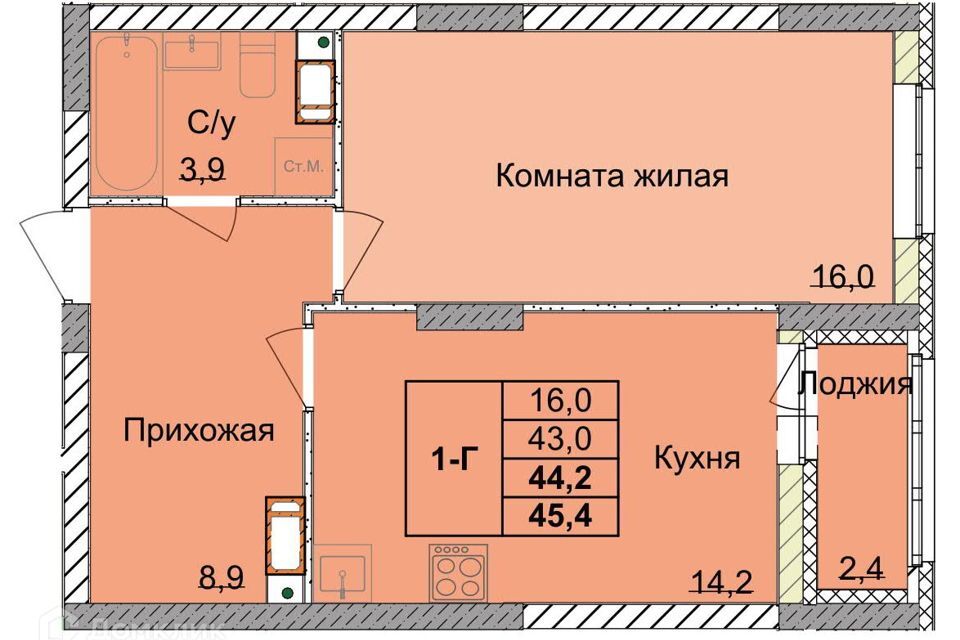 квартира г Нижний Новгород р-н Советский Нижний Новгород городской округ, Оранжерейная 1-я, 14а фото 1