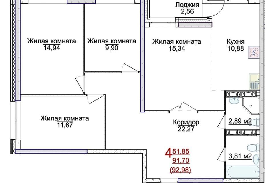 квартира г Ярославль р-н Фрунзенский Ярославль городской округ, Фрунзенский фото 1