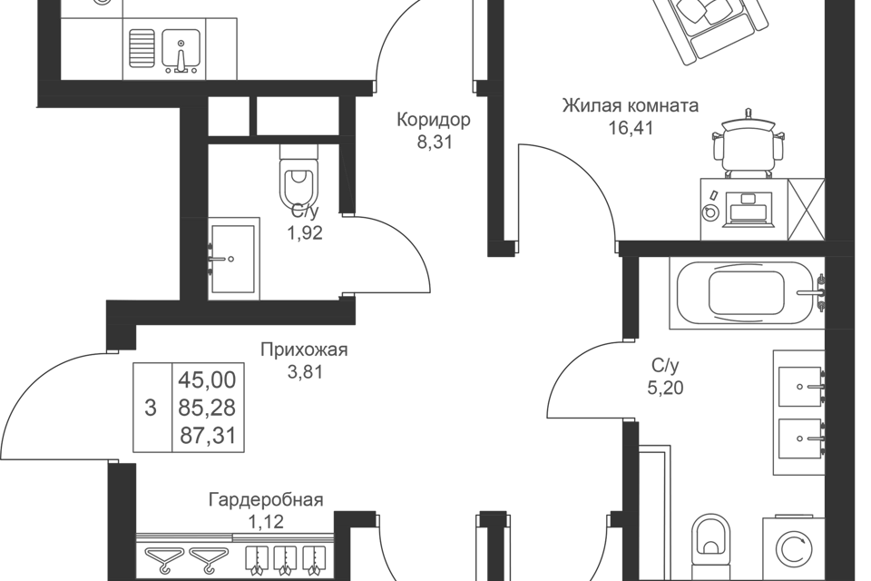 квартира р-н Лаишевский с Усады Строящийся жилой дом фото 1