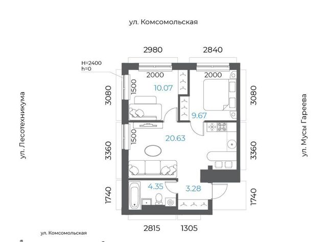 р-н Октябрьский микрорайон Глумилино-2 8-е Небо жилой комплекс фото